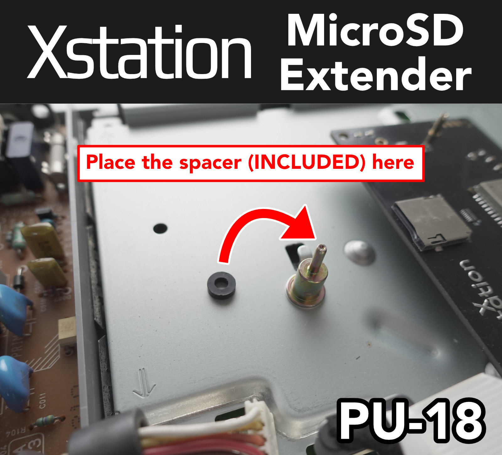 PS1 MicroSD Extender for Xstation[not included]