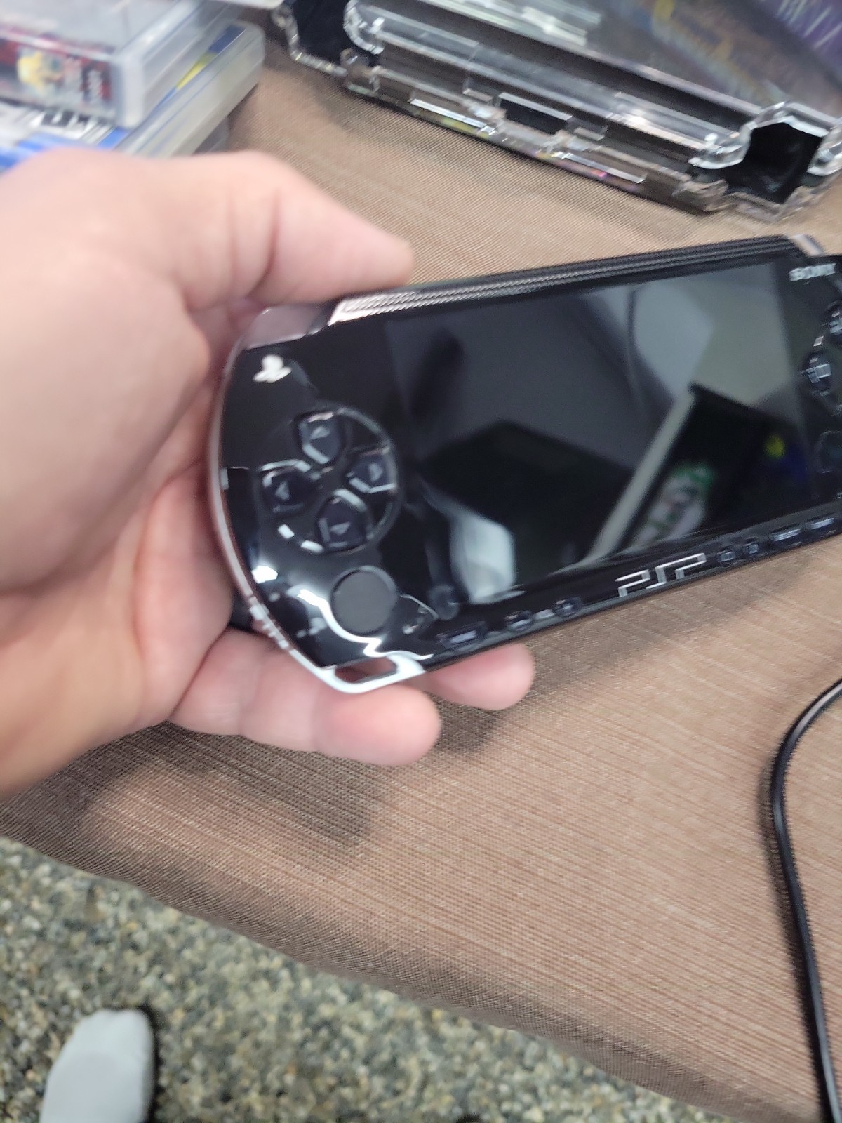 Sony Psp With 4 Games 2 UMD Movies Logitech Case And Ac Adaptor Clean Minty
