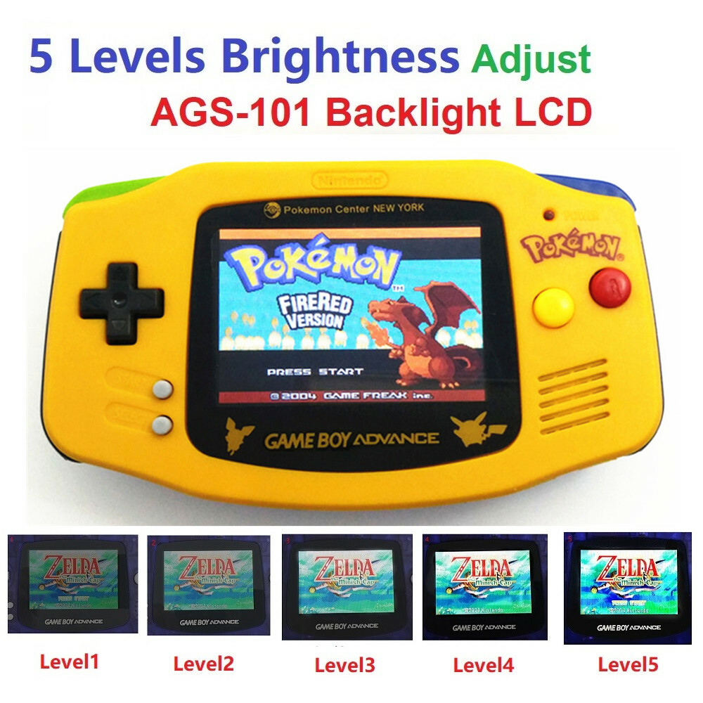Multi-Color Game Boy Advance GBA Game Console AGS-101 Backlight Backlit Screen