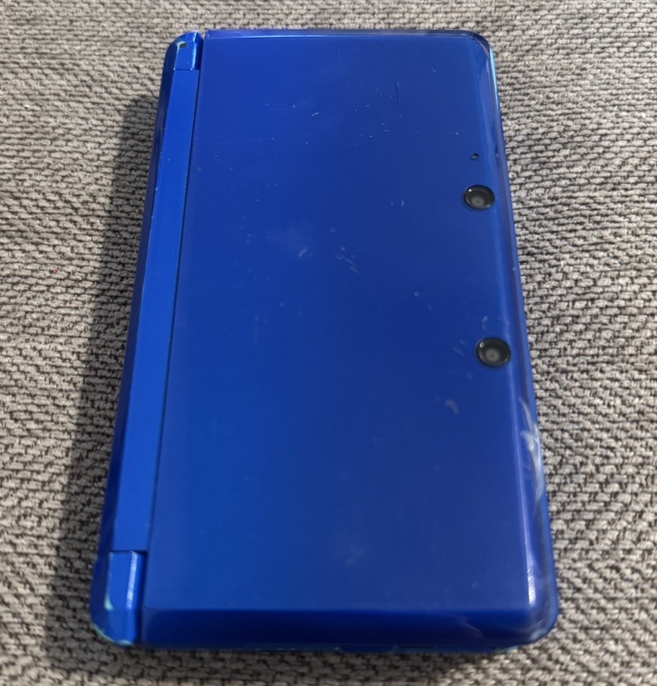 Custom 64GB Nintendo 3DS – Cobalt Blue / Region Free / Stylus / USB-C Port / 90+