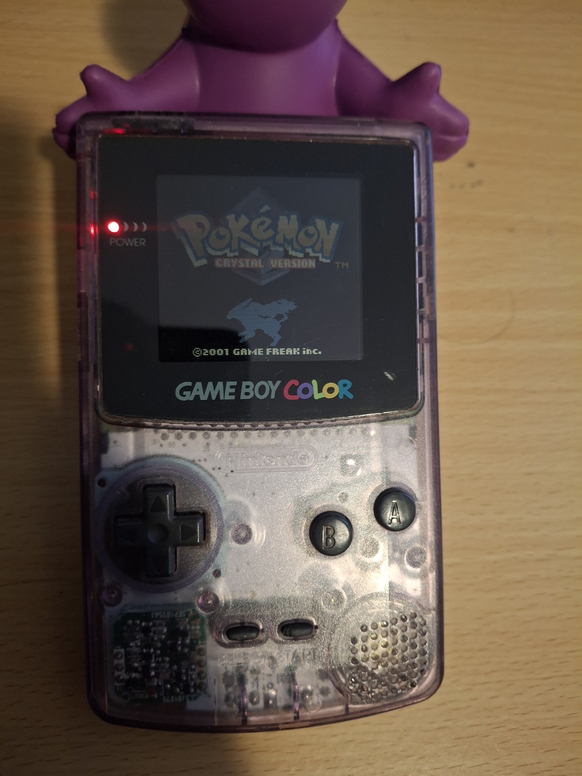 Nintendo Game Boy Color Handheld System – Atomic Purple, No battery cover