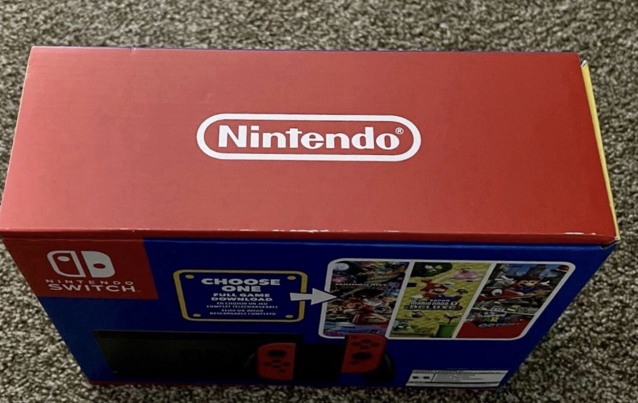 Nintendo Switch HAC-001(-01) Mario Choose One Bundle 32GB Console – Black/Red