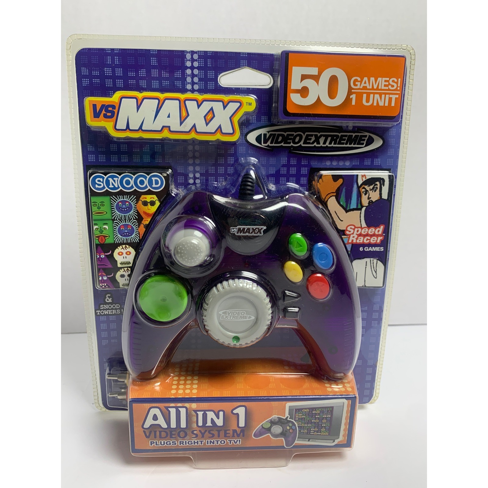 Vs Maxx Video Extreme 50 Games In 1 Retro Y2K Plug Play Snood Speed Race2004