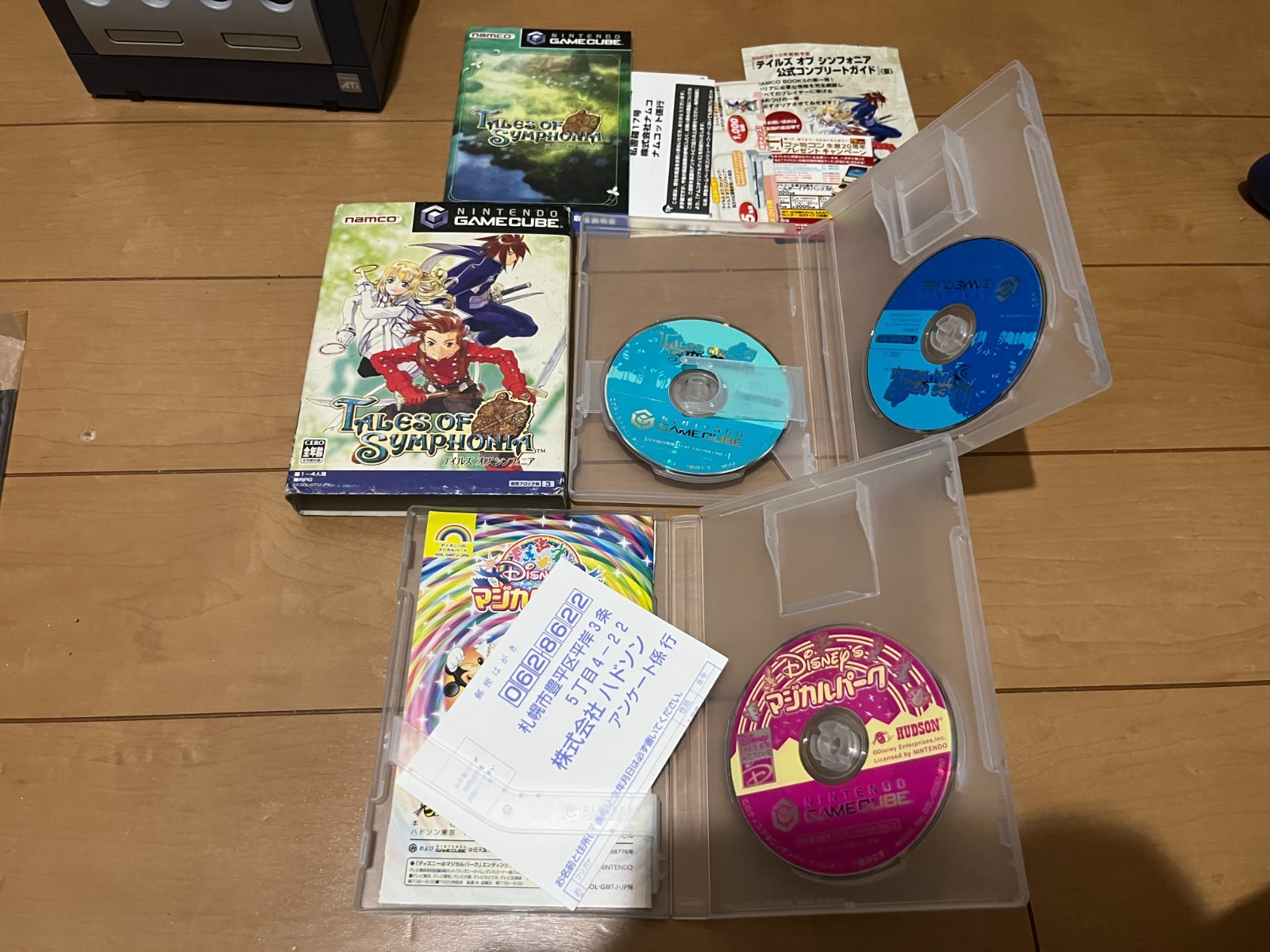 Nintendo GameCube Console & Controller Violet Color with BOX and Manual 2 Games