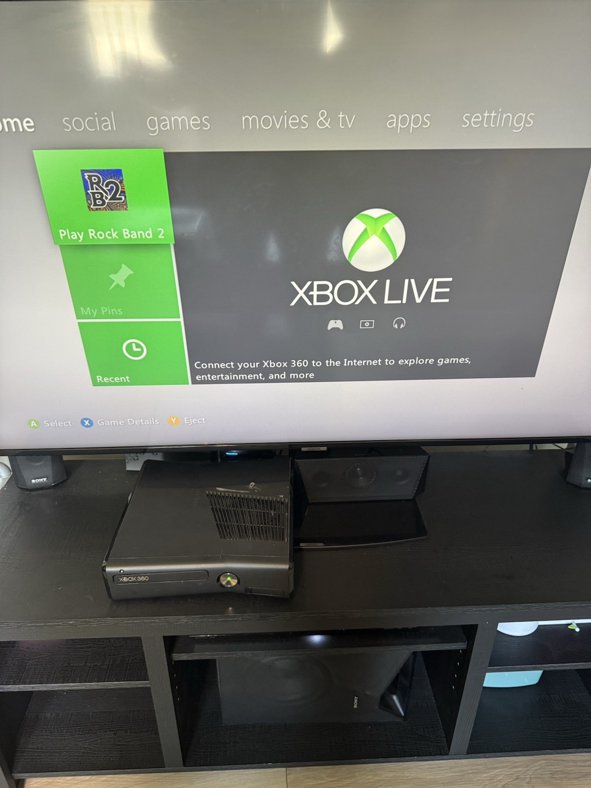 Microsoft Xbox 360 S Slim Black Video Game Console System ONLY Model 4GB – Read!