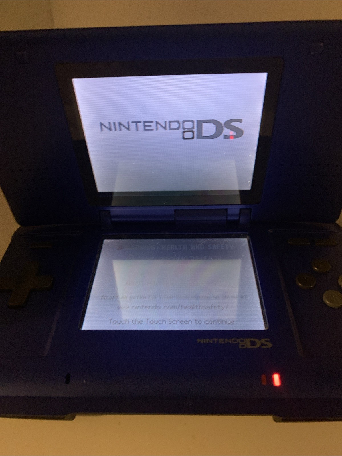 Nintendo Fat DS NTR-001 Console 2004 Blue, Tested Includes Charging Cord & Game