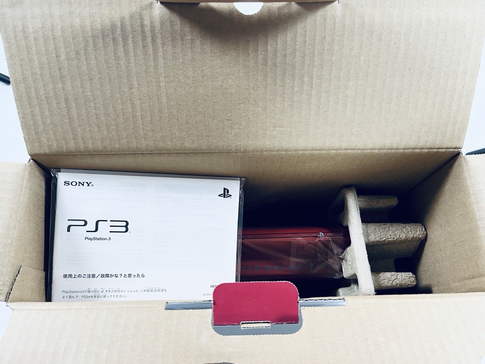 🔥RARE Sony PS3 CECH-4000B 250GB ❤️ Garnet Red 🎮 1 Controller Super Slim Tested