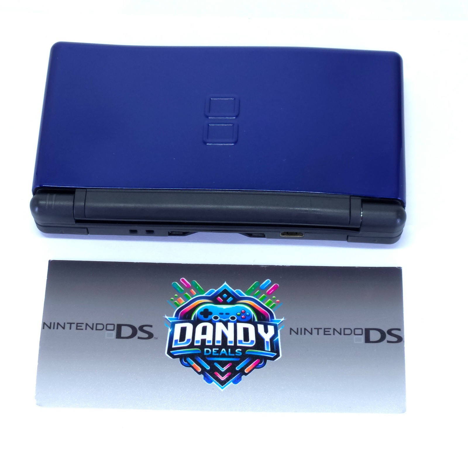 DS Lite Console Nintendo Blue W/ Charger + Usg-001 – Bottom Display Imperfection
