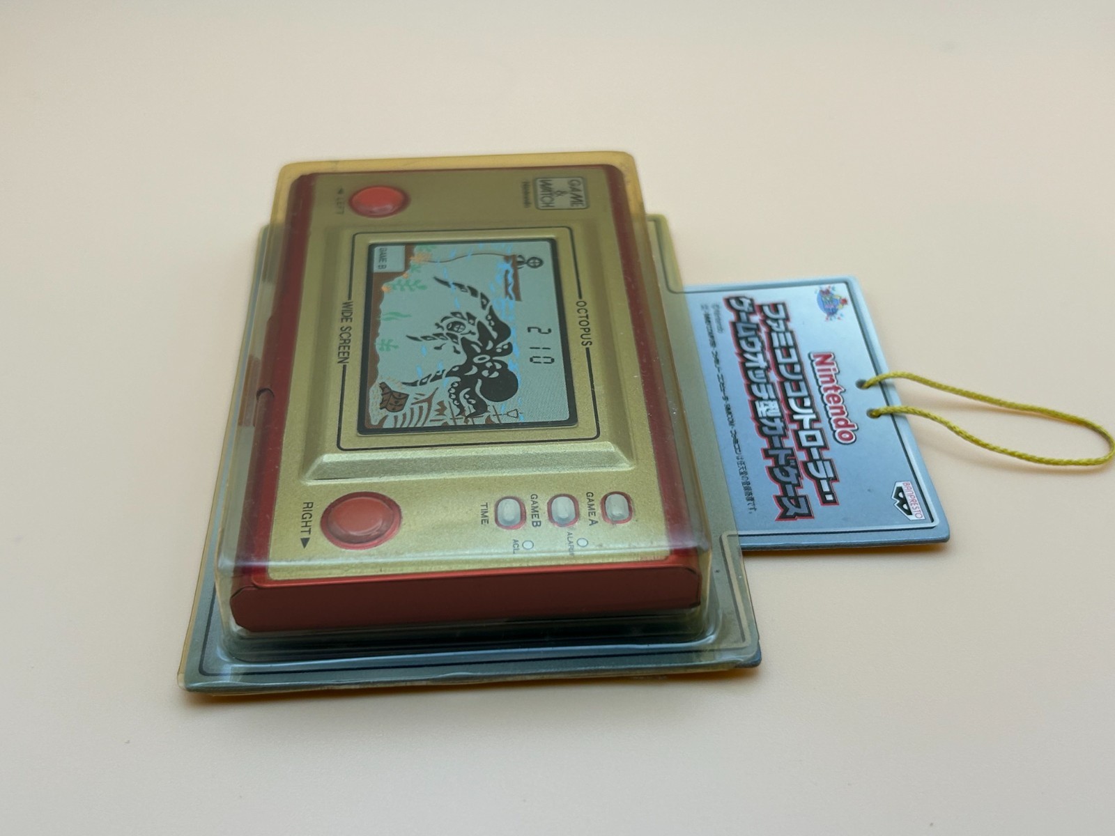 Nintendo Game & Watch Banpresto Card Case OCTOPUS Sealed NOS NO GAME