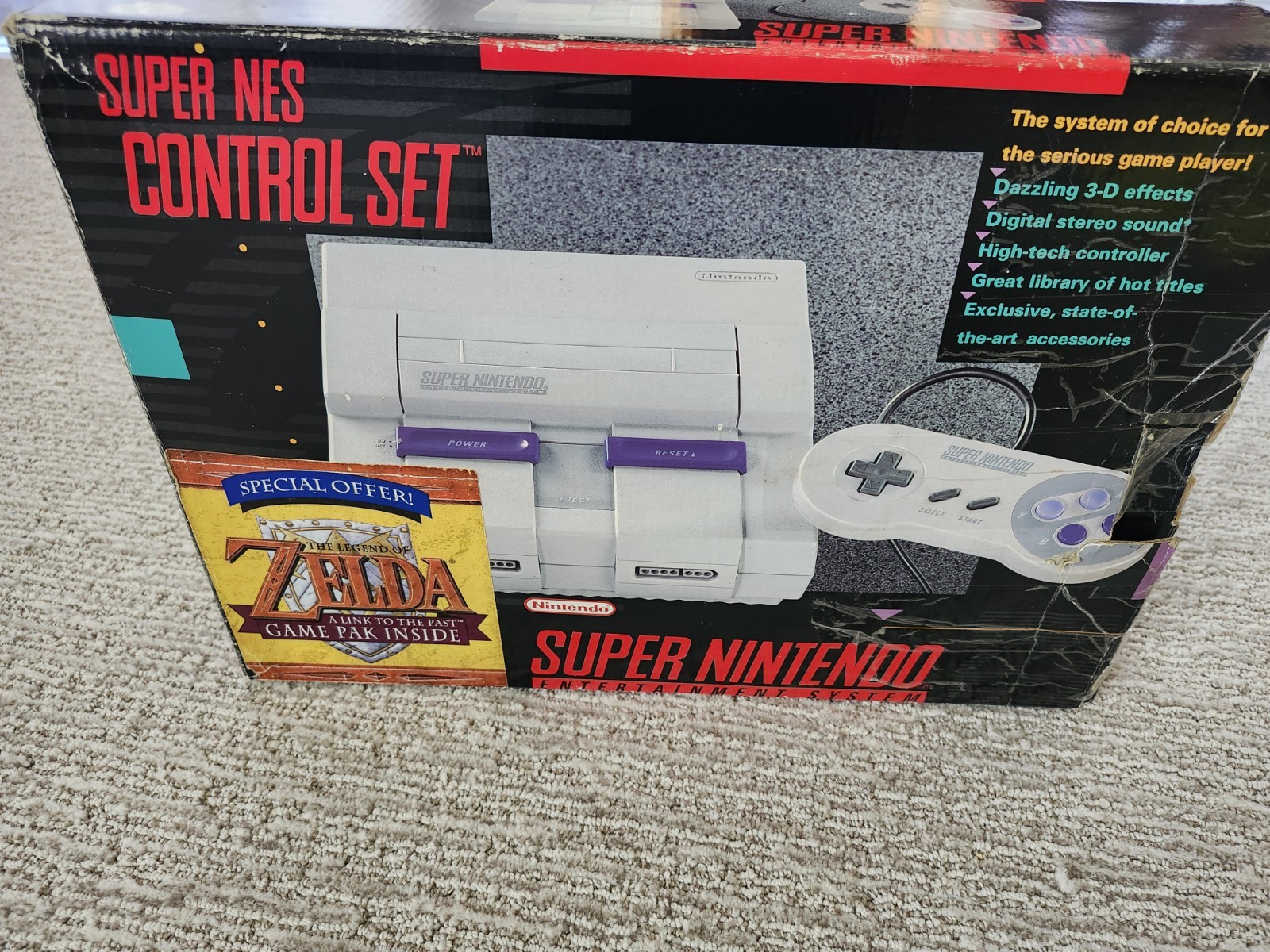 Super Nintendo Legend Of Zelda Edition SNES Console CIB Complete In Box