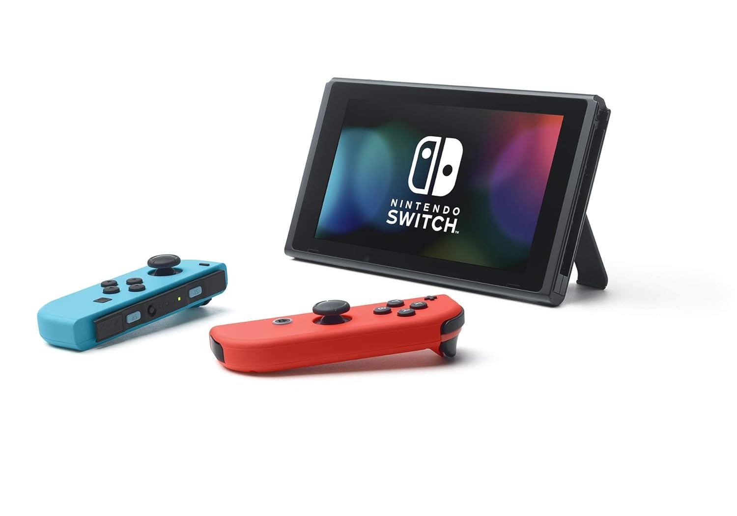 Nintendo Switch Console with Neon Blue & Neon Red Joy‑Con Excellent