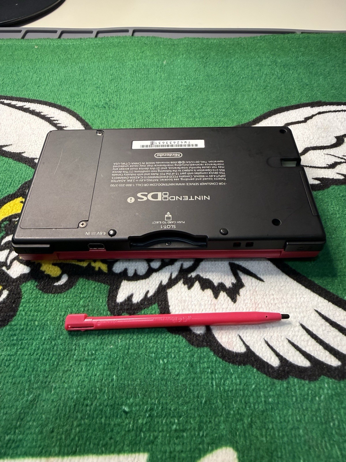 Nintendo DSi – Custom Pink & Black Shell | Tested & Working | All Original Parts