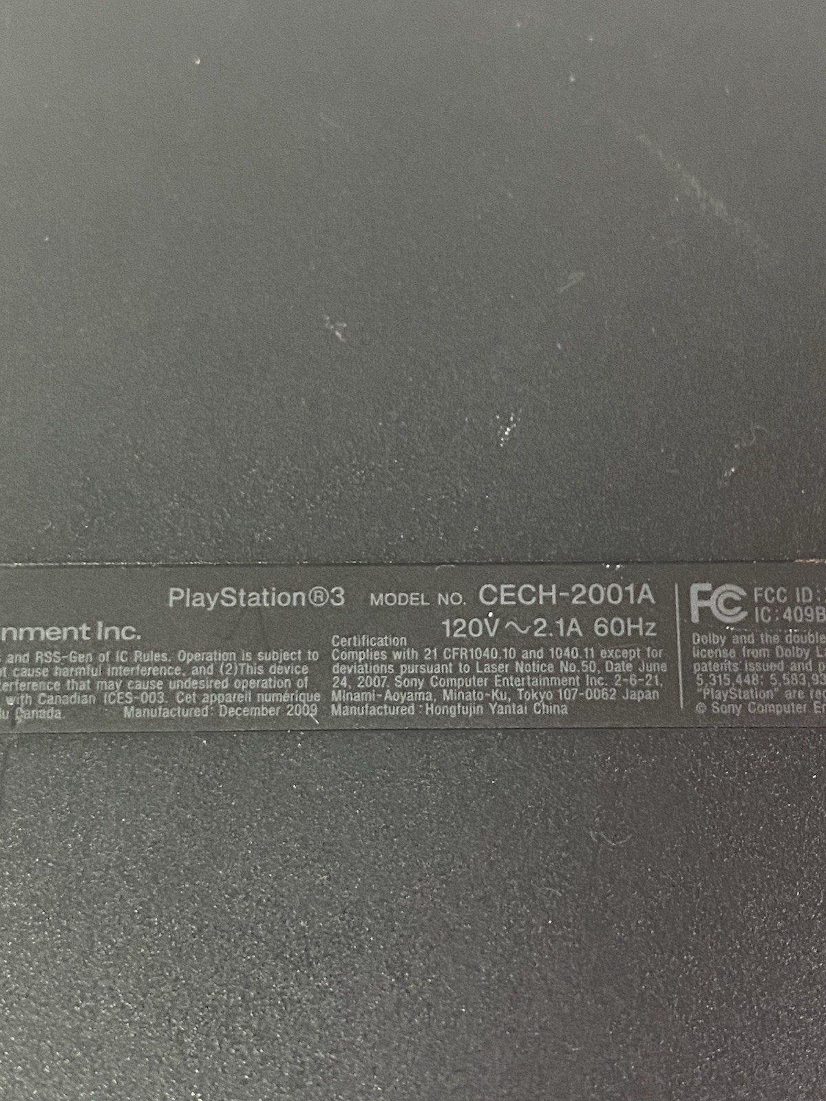 Sony PlayStation 3 PS3 Slim Console Bundle W/Controller & 9 Games Tested