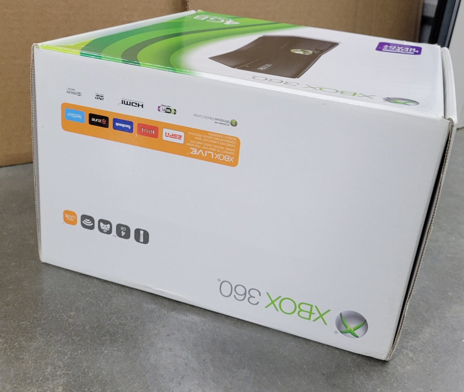 Xbox 360 Slim Console Bundle 15 Games Box Controller Fifa World Cup Model 1439