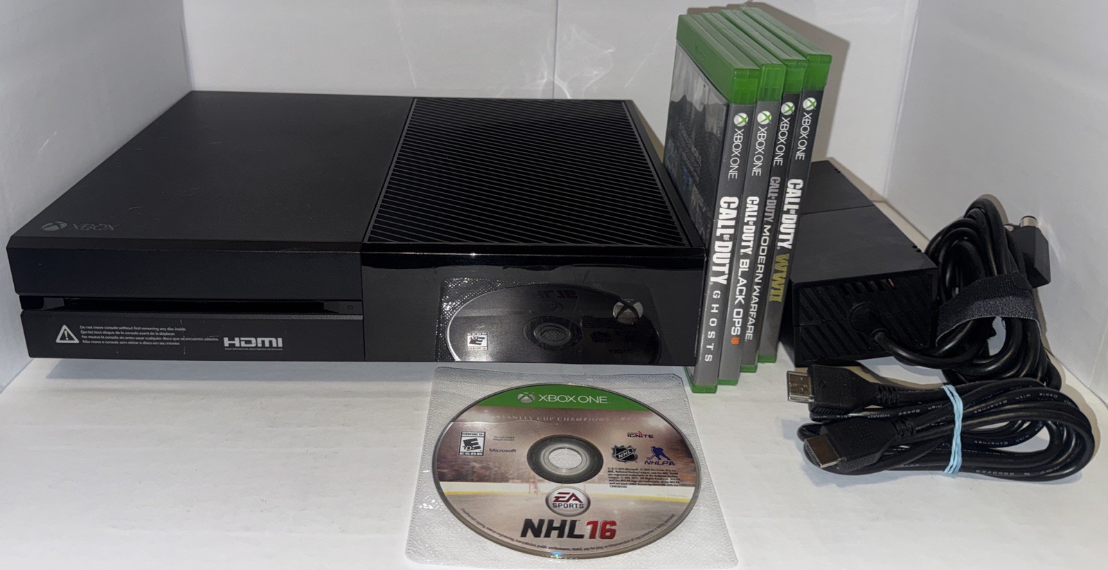 Microsoft Xbox One 500GB Console Bundle w 4 Call of Duty Games Deep Cleaned Read