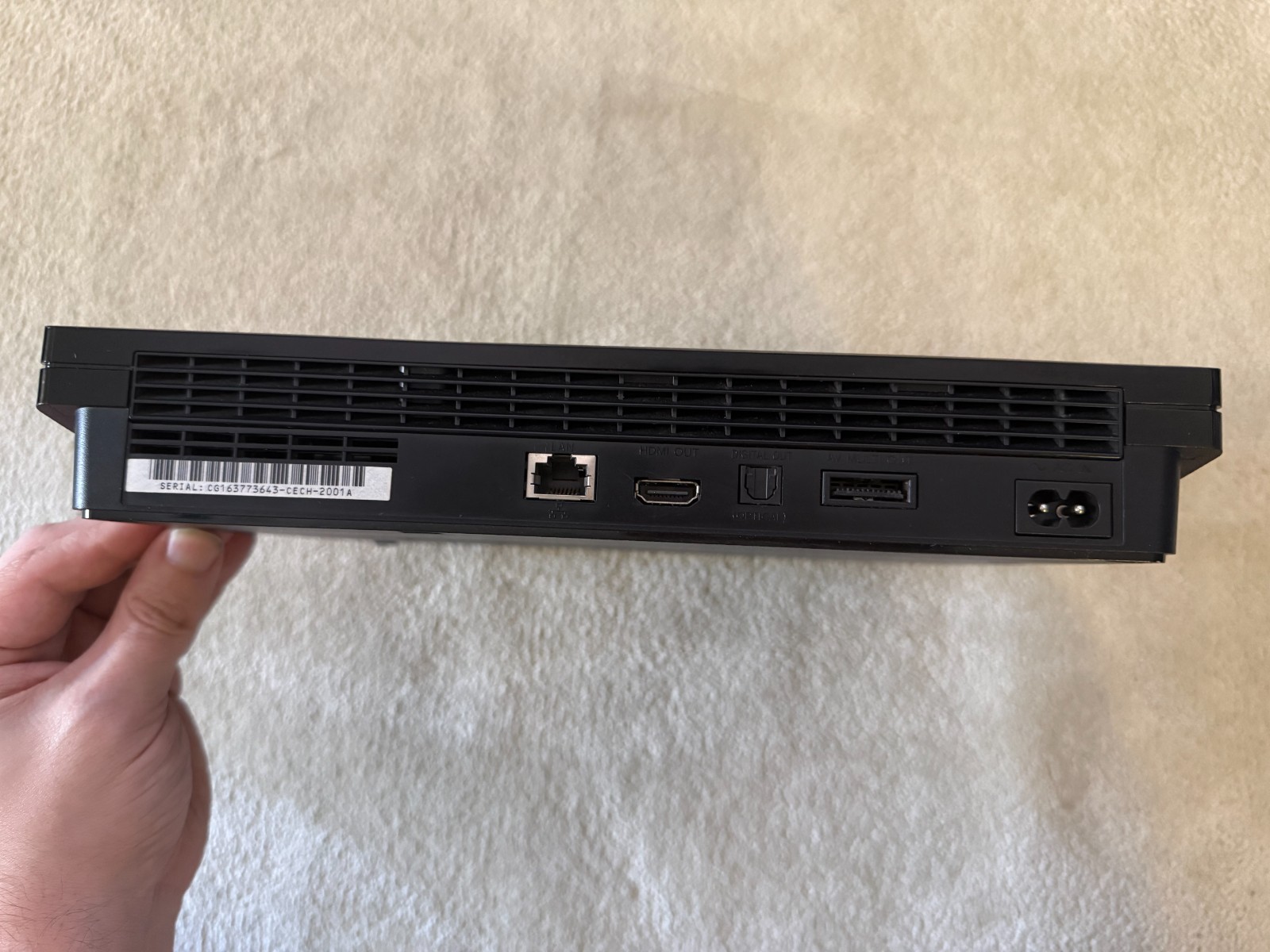 Sony PlayStation 3 PS3 Slim 120GB Console CECH-2001A Tested Working + Cables