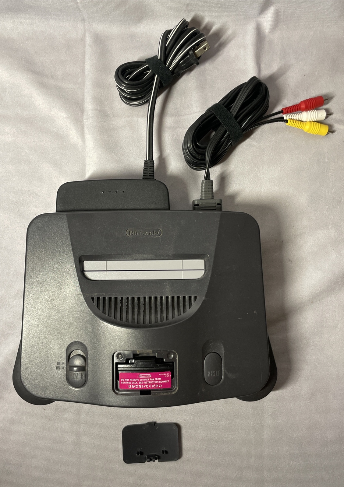 Nintendo 64 N64 Console Charcoal Grey w/ Controller & 3D Printed Display Stand