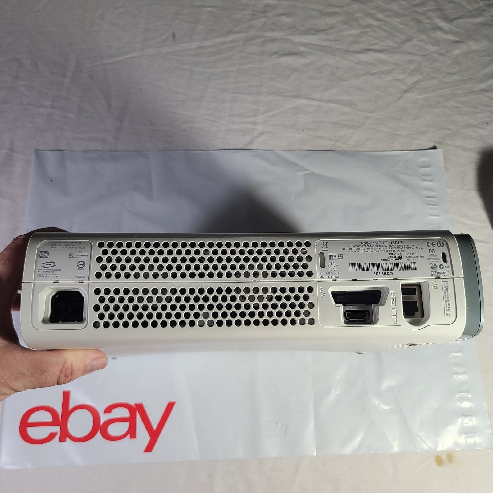 Microsoft Xbox 360 Pro White Console 60GB HDD Tested & Works
