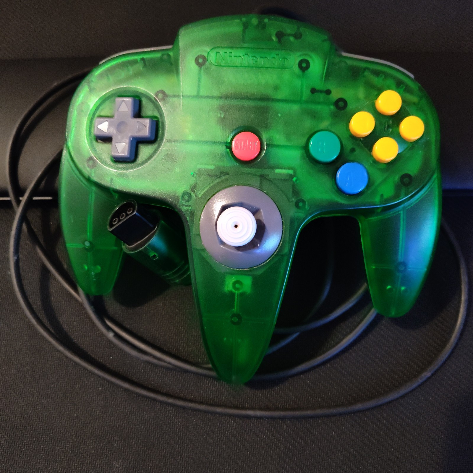 Nintendo 64 Jungle Green Console, Expansion Pak, Power Cord, Cables, Controller