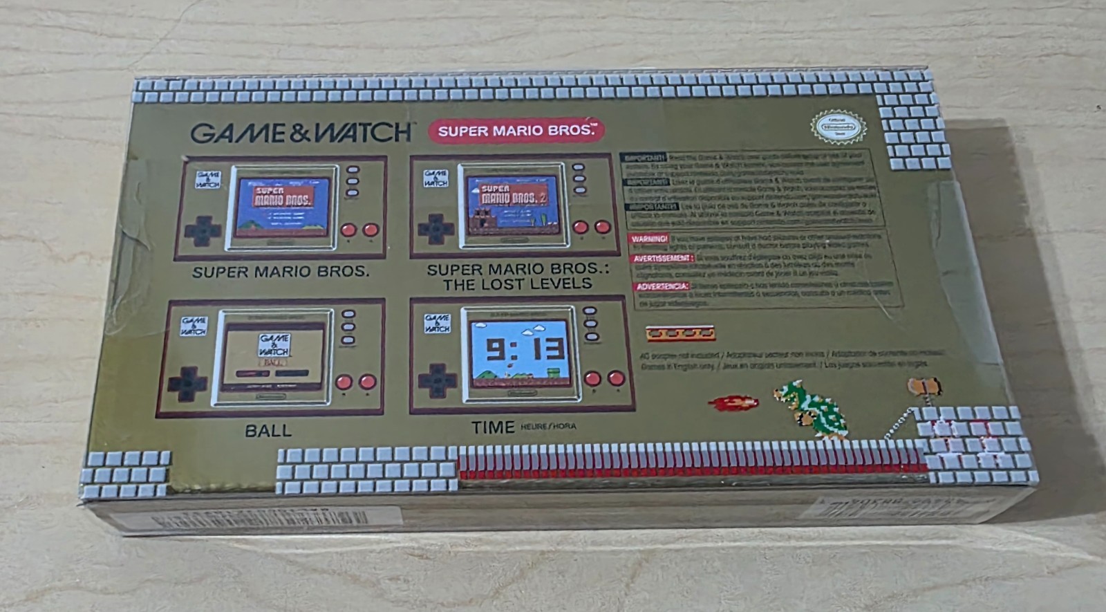 New Sealed Nintendo Game & Watch Color Screen Super Mario Bros & Hard Shell Case