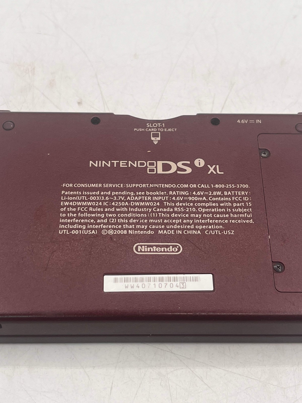 Nintendo DSi XL Handheld Game Console Only UTL-001 Burgundy Free Shipping