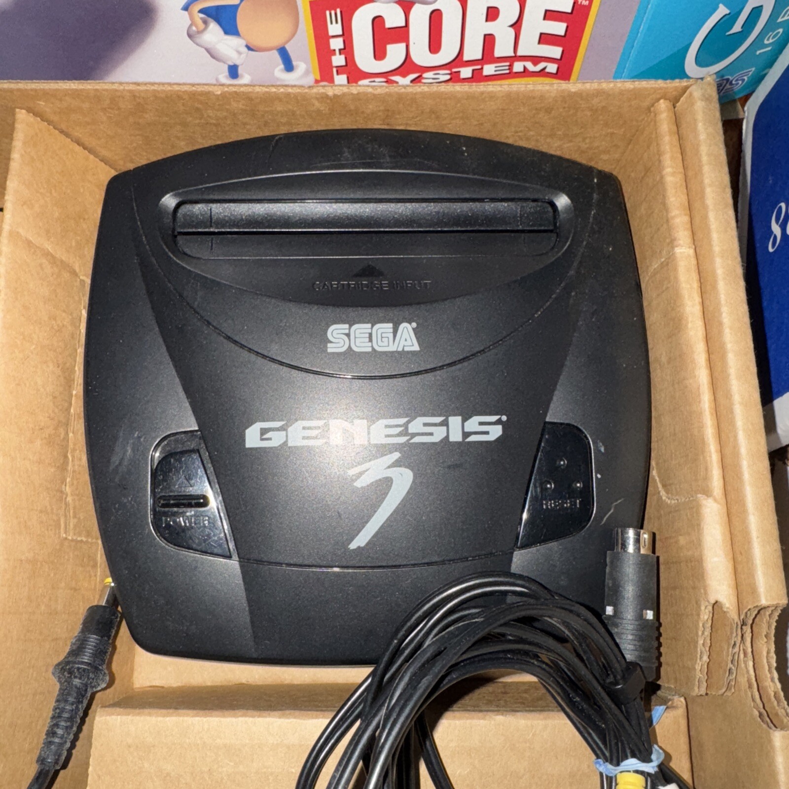 SEGA Genesis Model 3 Core Boxed System Bundle 26 Games Sonic2 Joe & Mac ++++
