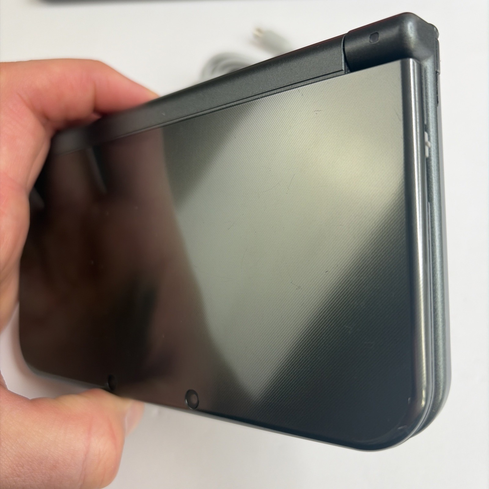NICE! New Nintendo 3DS XL Gray Black Console Top IPS Charger Stylus US Version