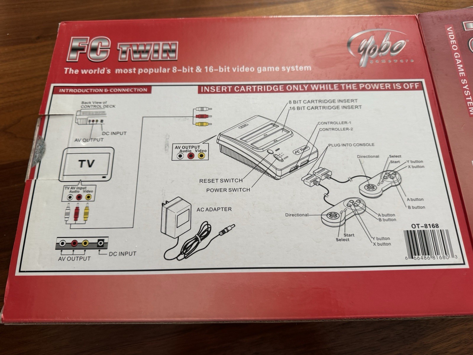 yobo Gameware FC TWIN – NES & SNES Dual Video Game Console – NEW