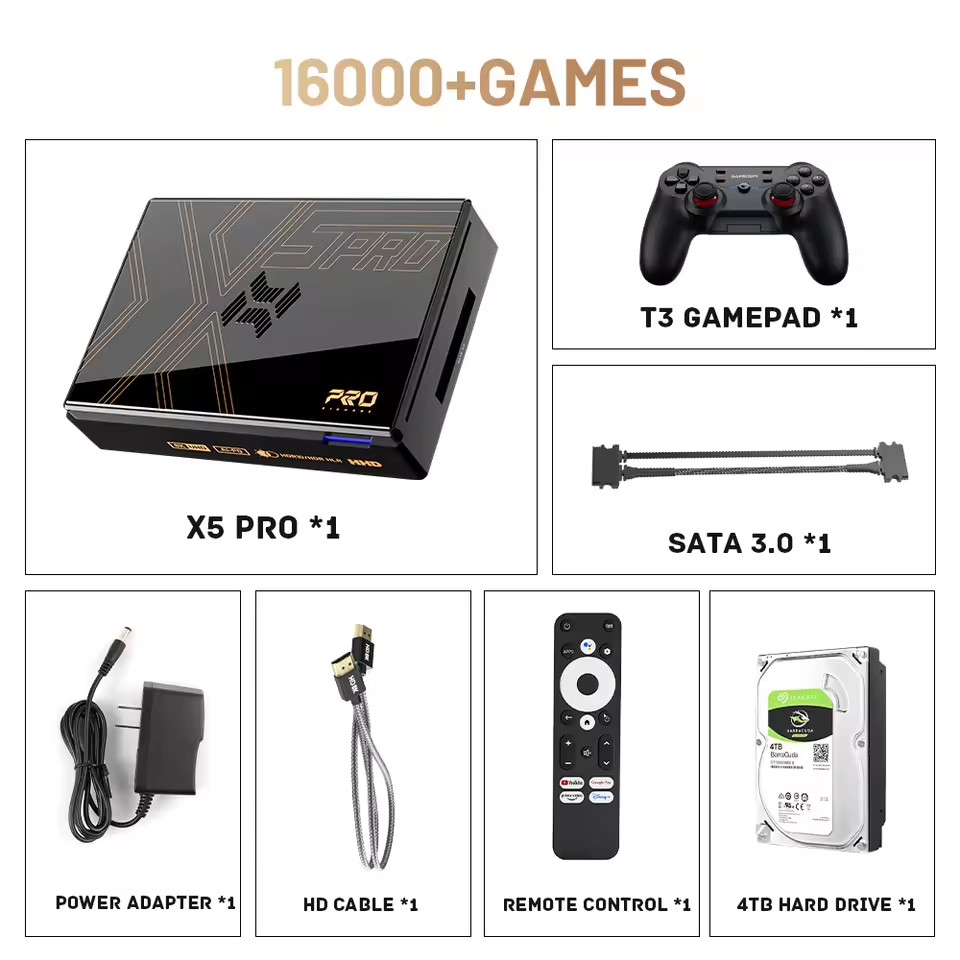 Kinhank Super Console X5 PRO Retro Video Game RK3588 8GB DDR4 4TB 16000+ Games