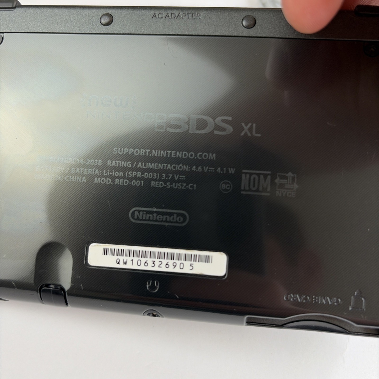 New Nintendo 3DS XL Gray Black Console W Charger Stylus US Version Bottom IPS