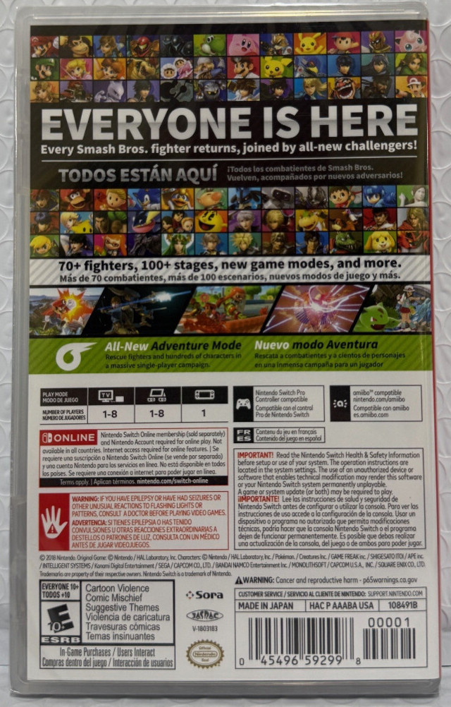 Super Smash Bros. Ultimate Switch New Special (US Multiplayer, 2018 Fighting)