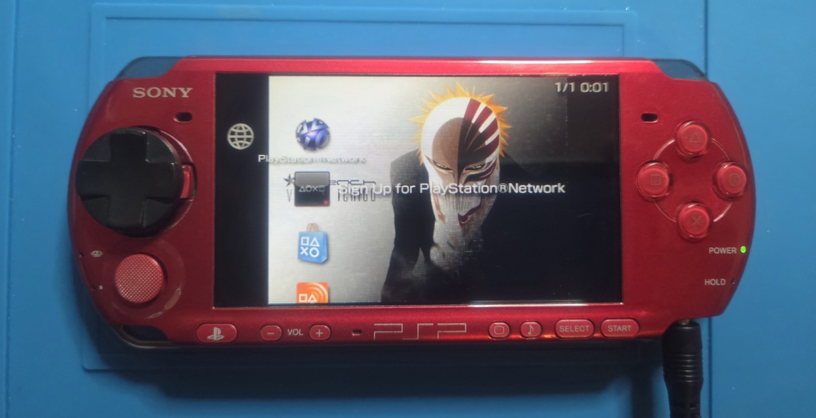 Sony PSP 3000 Red System with Wi-Fi Capability, Headphone Jack, Mini USB
