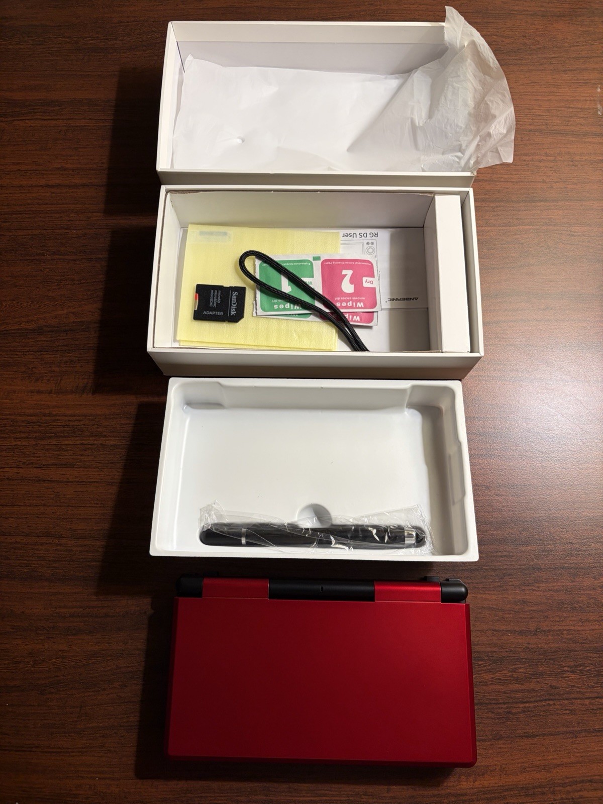 Anbernic RG DS (Red / Black) + 128gb Micro SD – Excellent Condition (No Games)