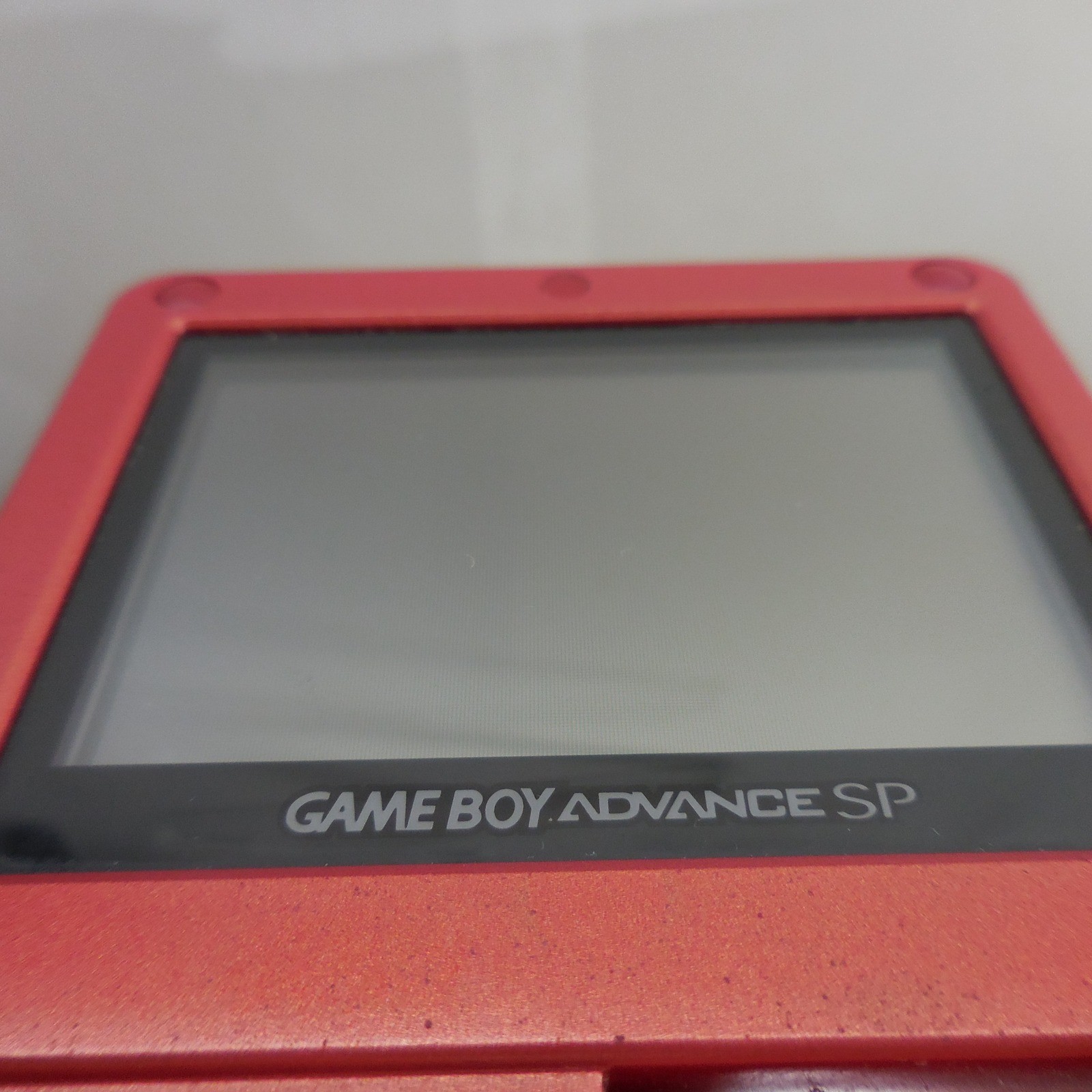 Nintendo Game Boy Advance SP Flame Red Console Bundle W/4 Games & Charger Tested