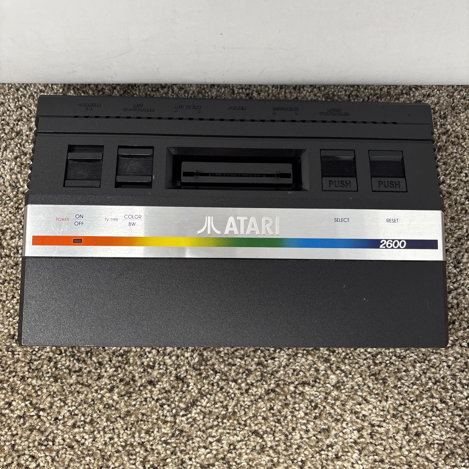 Atari 2600 Junior Jr Console System Bundle 20 Games Joystick Paddles Tested
