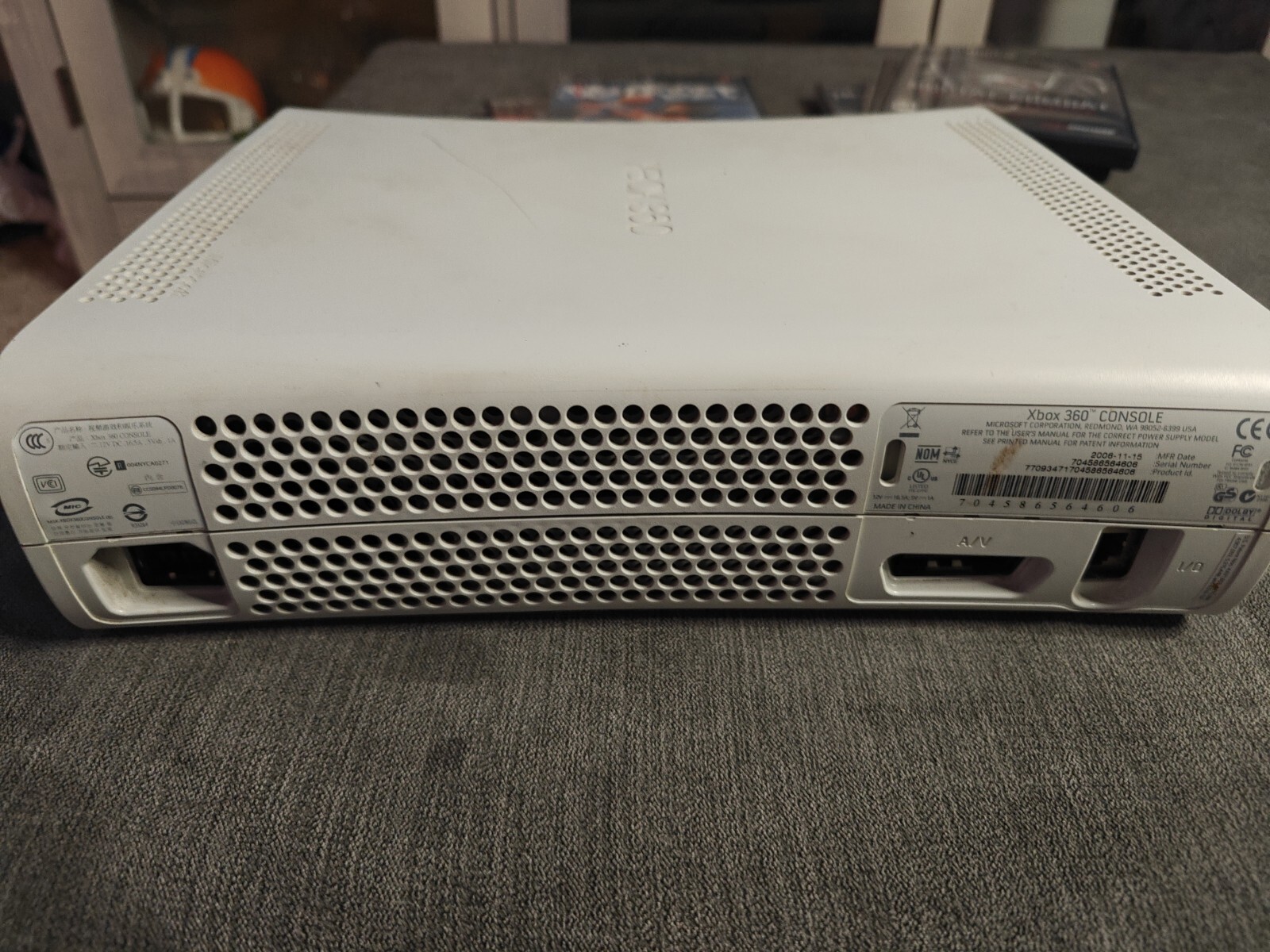 Xbox 360 Untested For Parts Or Repair White Console Only