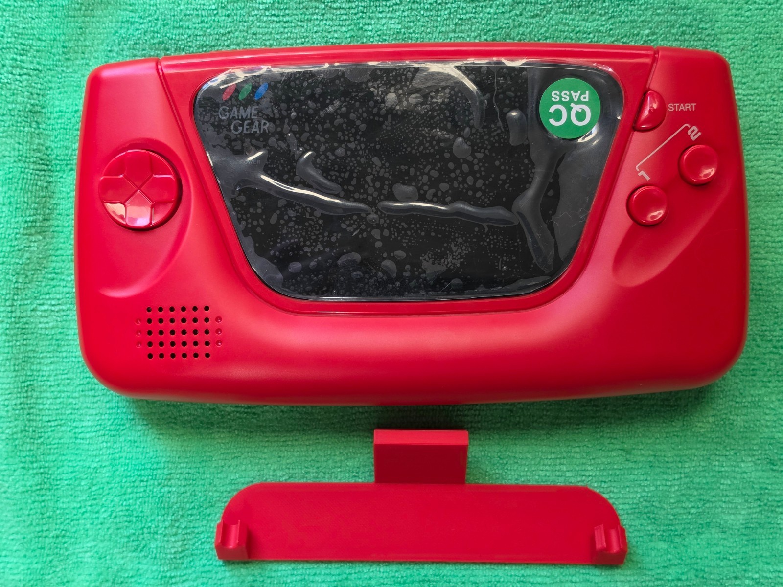 Sega Game Gear w/ New Larger LCD Screen, USB-C Rechargeable, Red Shell