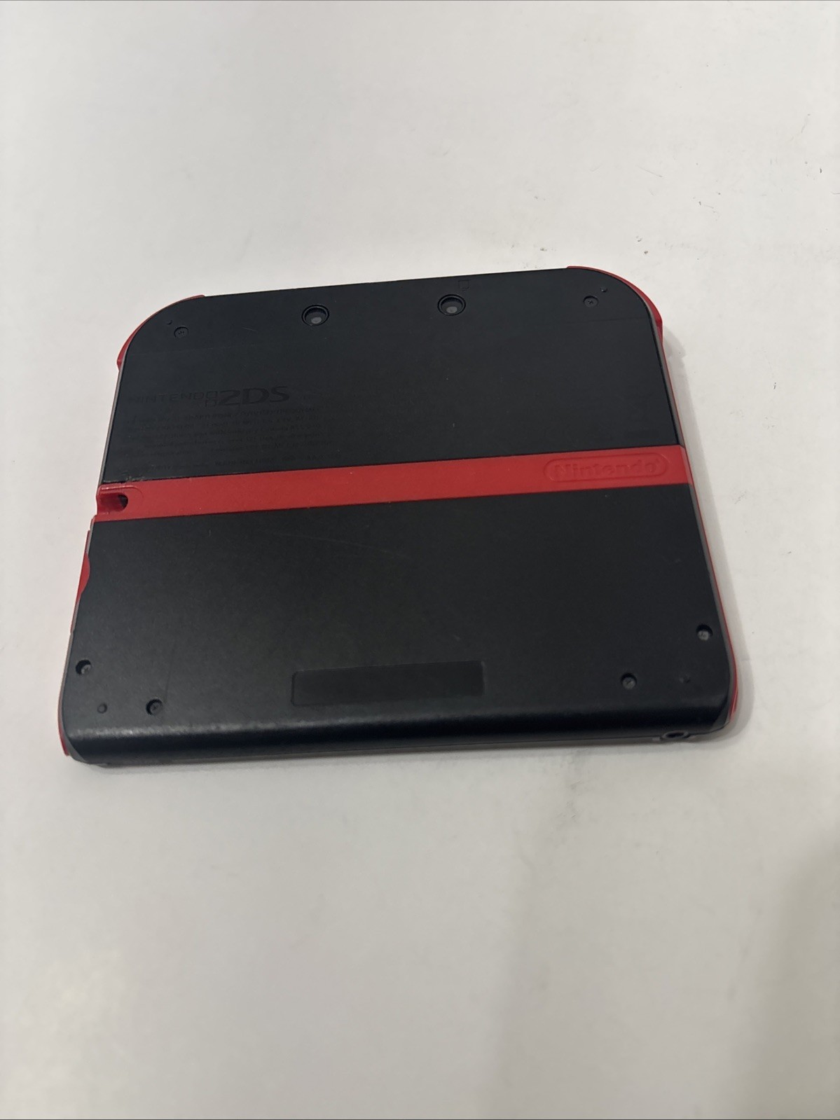 NINTENDO 2DS HANDHELD CONSOLE FTR-001 BLACK / RED WORKING NICE 1 Game & Stylus