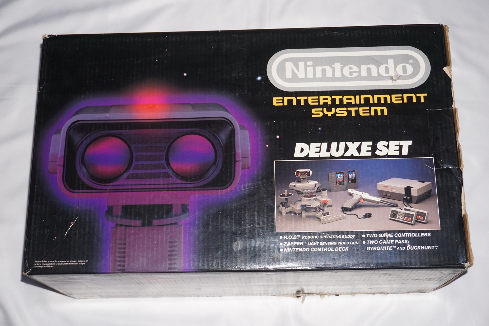 Nintendo NES Deluxe Set ROB Robot Console System Complete in Box CIB Tested
