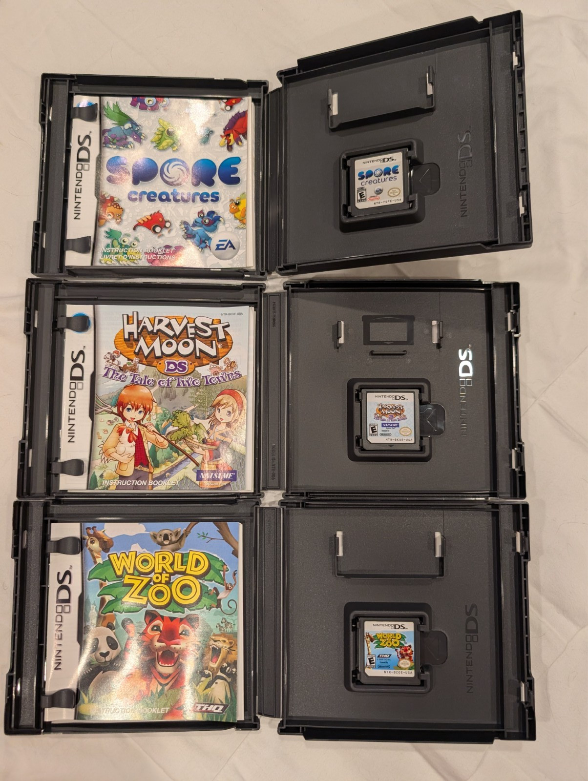Nintendo DS Coral Pink Handheld with Charger 6 Games TESTED