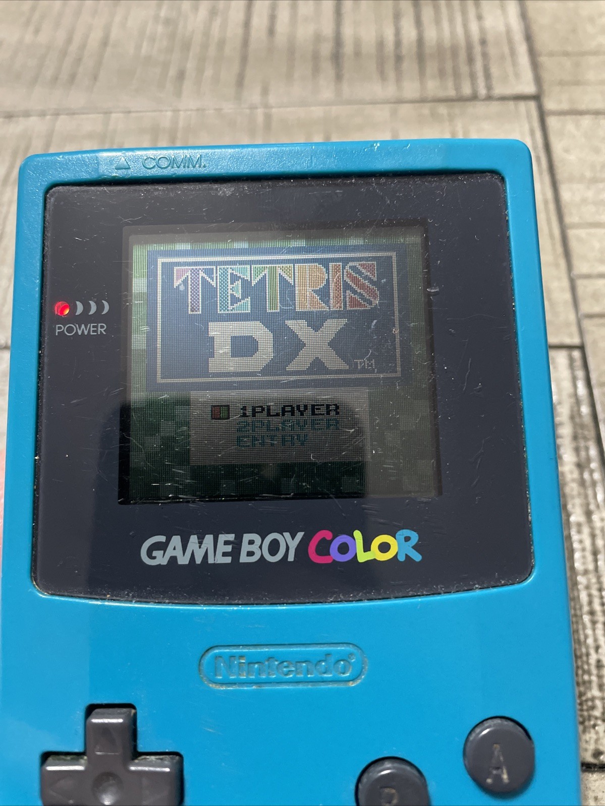 1998 Nintendo Game Boy Color Handheld Game Console CGB-001 Teal With Light