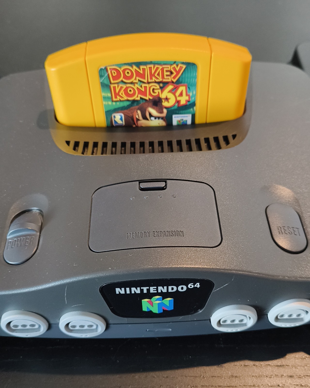 Nintendo 64 N64 Console Gray W/ Donkey Kong 64 and Expansion Pack Tested Working