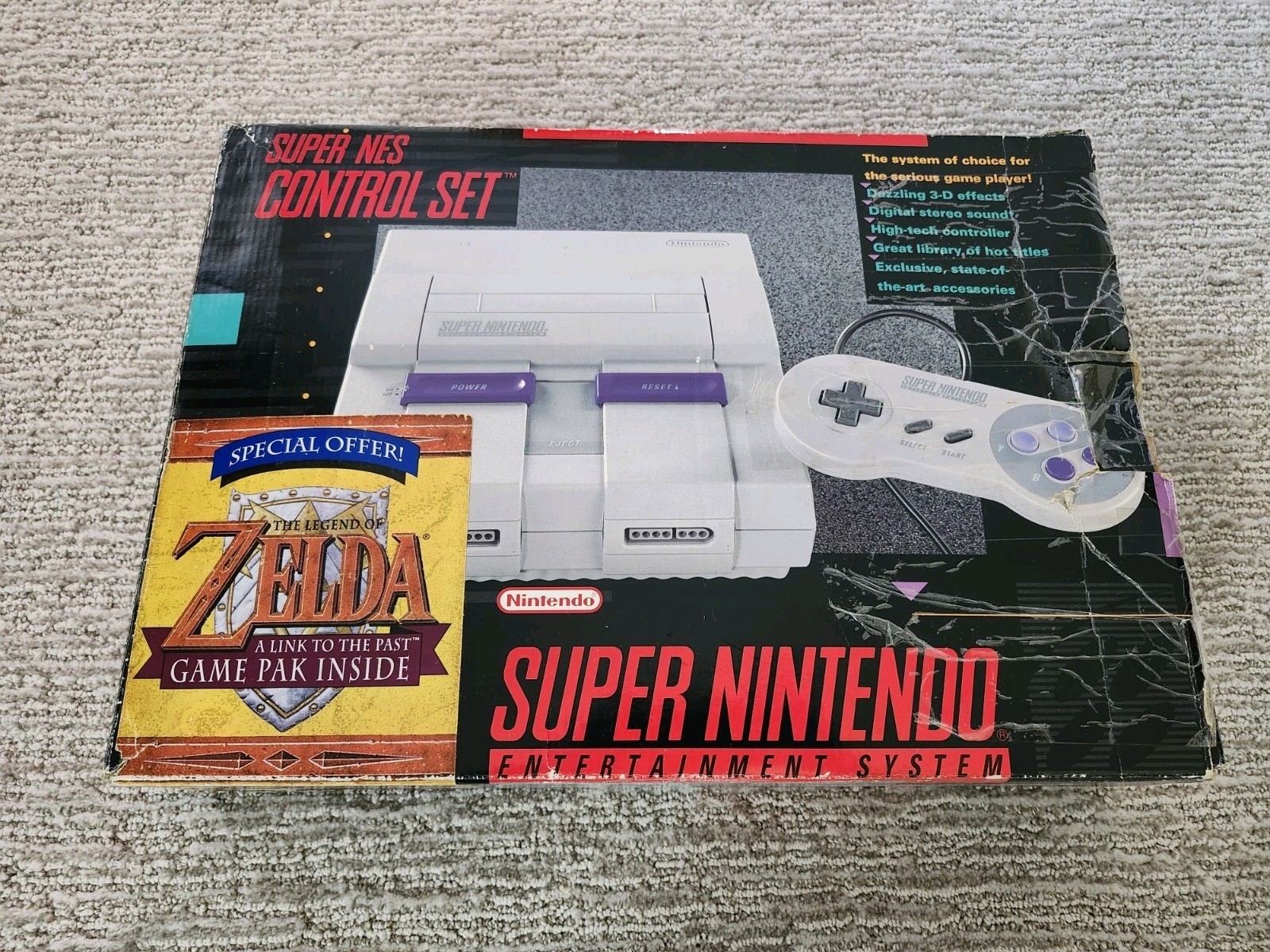 Super Nintendo Legend Of Zelda Edition SNES Console CIB Complete In Box