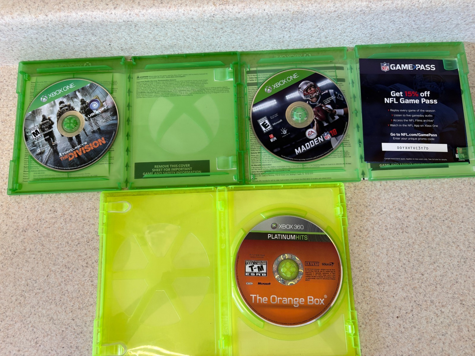 Microsoft Xbox One 500 GB Black Console 1540 w/ Controller & 4 Games