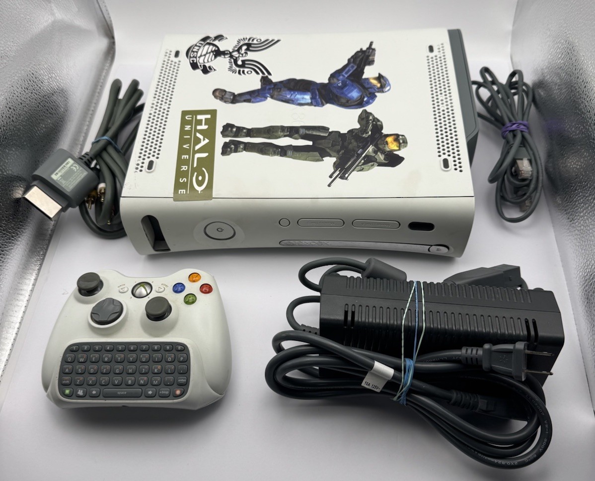 Microsoft Xbox 360 White 60GB W/ Controller OEM + Cables- Untested/ Free Returns