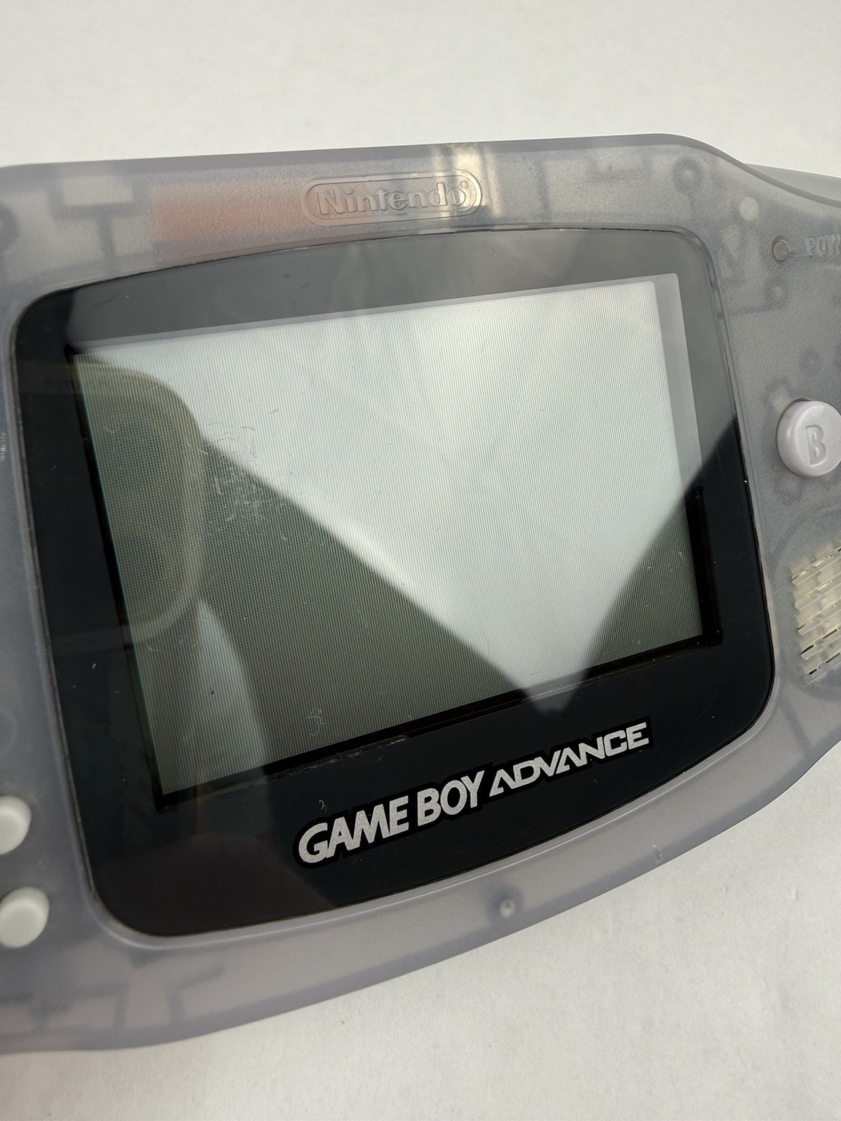 Nintendo Game Boy Advance Clear Glacier Tested AGB-001 W/ 2 Games No Batt. Cover