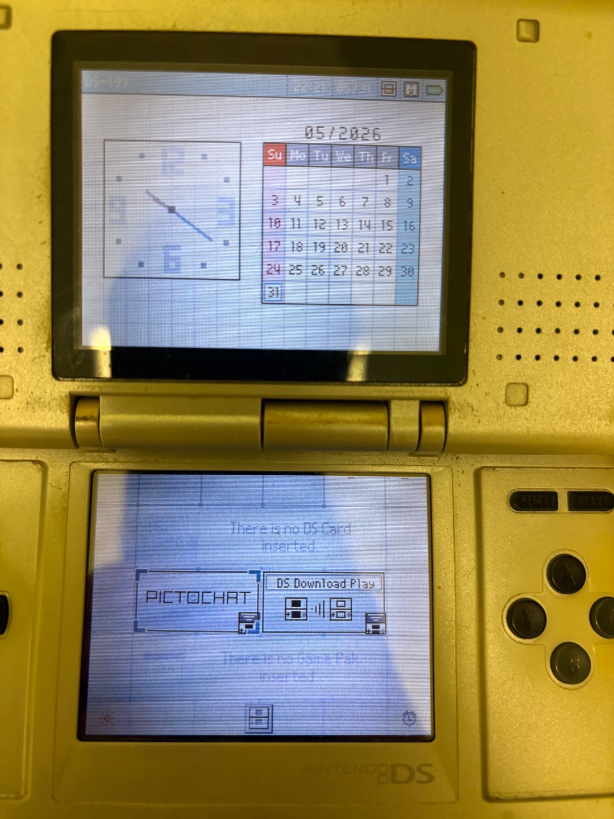 Nintendo DS Silver Handheld System – Good Condition! – TESTED AND WORKING