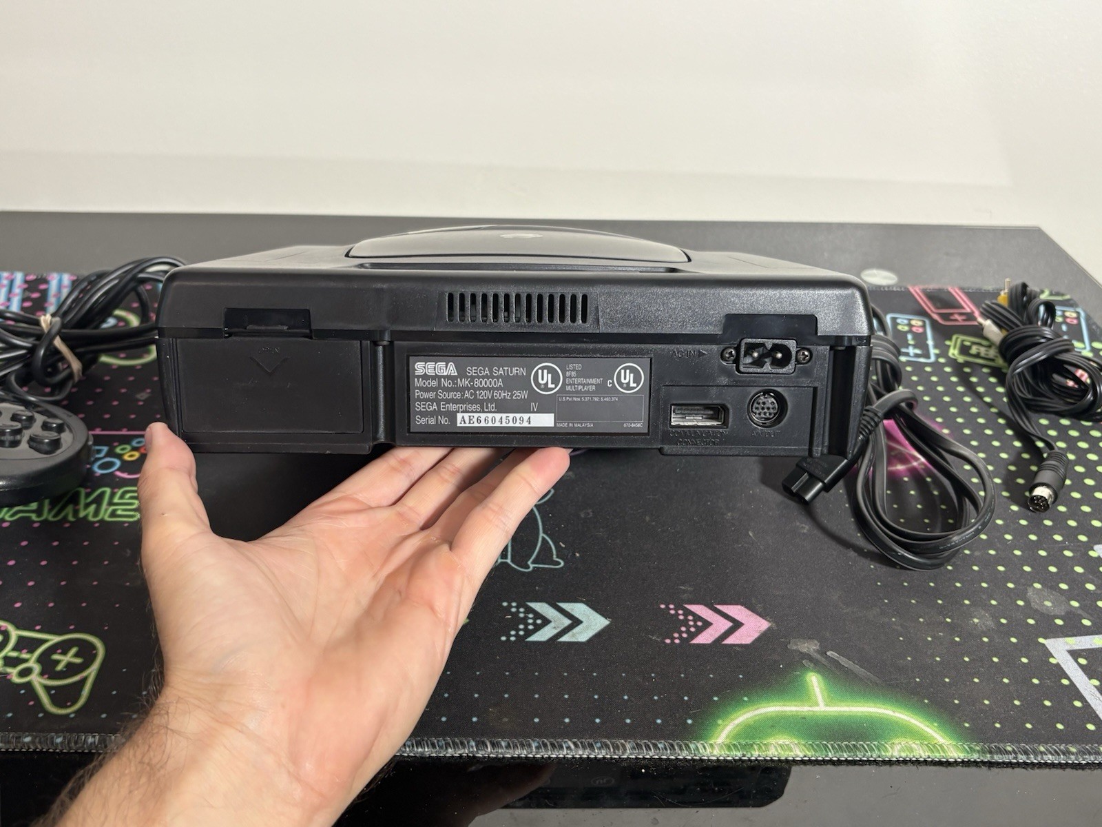 SEGA Saturn MK-80000 Black Console w/ OEM Controller Tested