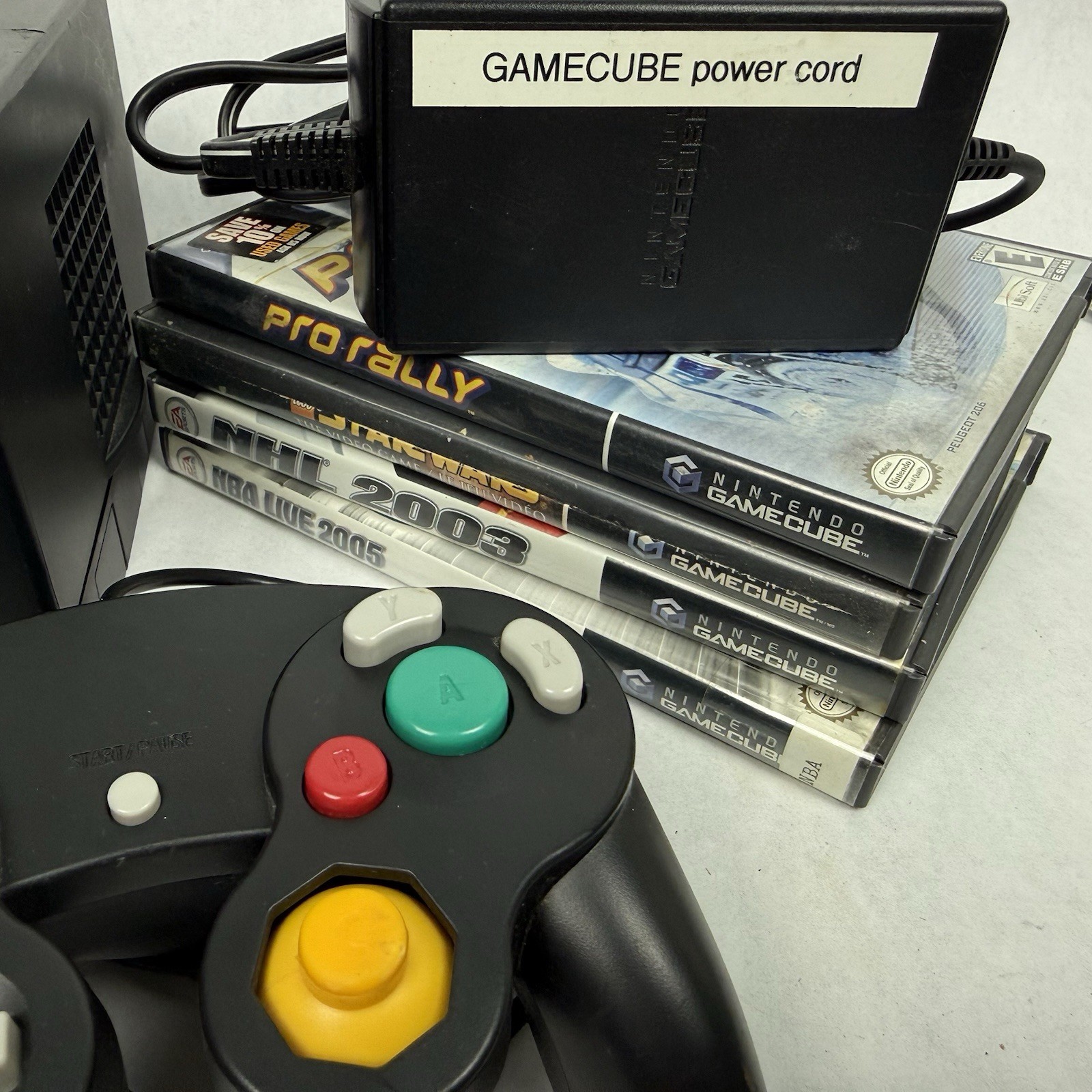 Nintendo GameCube Console DOL-101 Black with Controller/Cables/Game-Tested