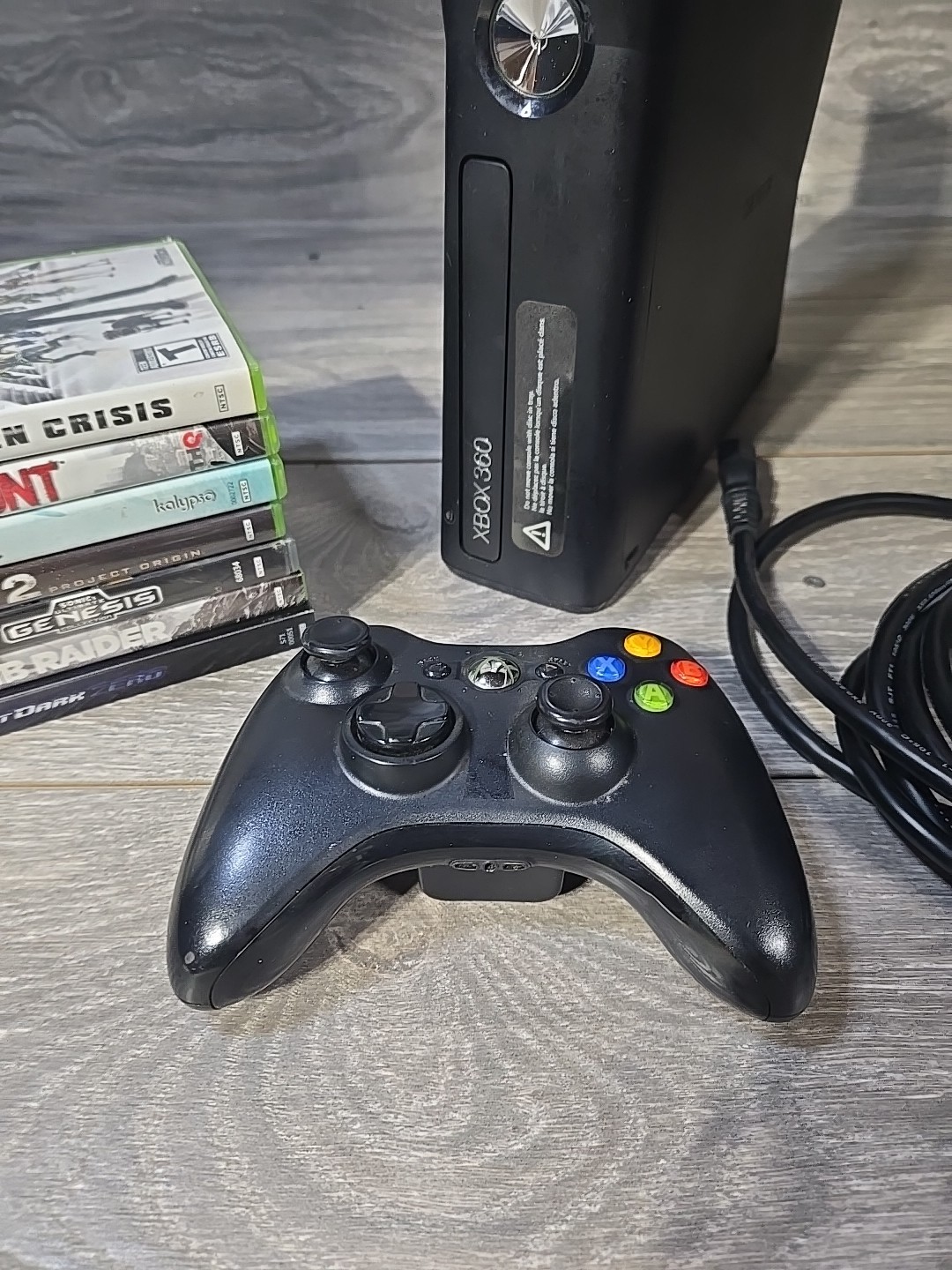 Xbox 360 S Matte 4GB Slim Black Console Bundle W / Cords& 7 Games – Tested #2